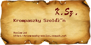 Krompaszky Szolón névjegykártya